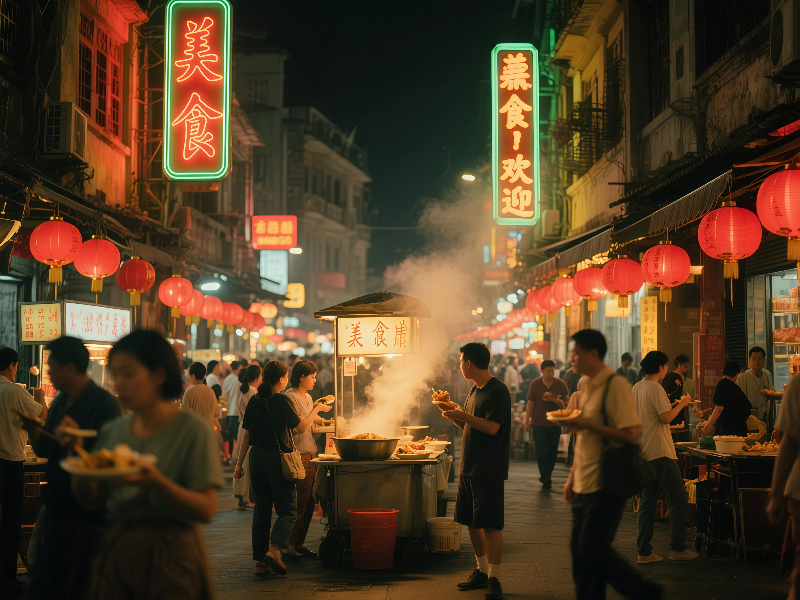 生成亚洲夜市美食图片 (1) x design