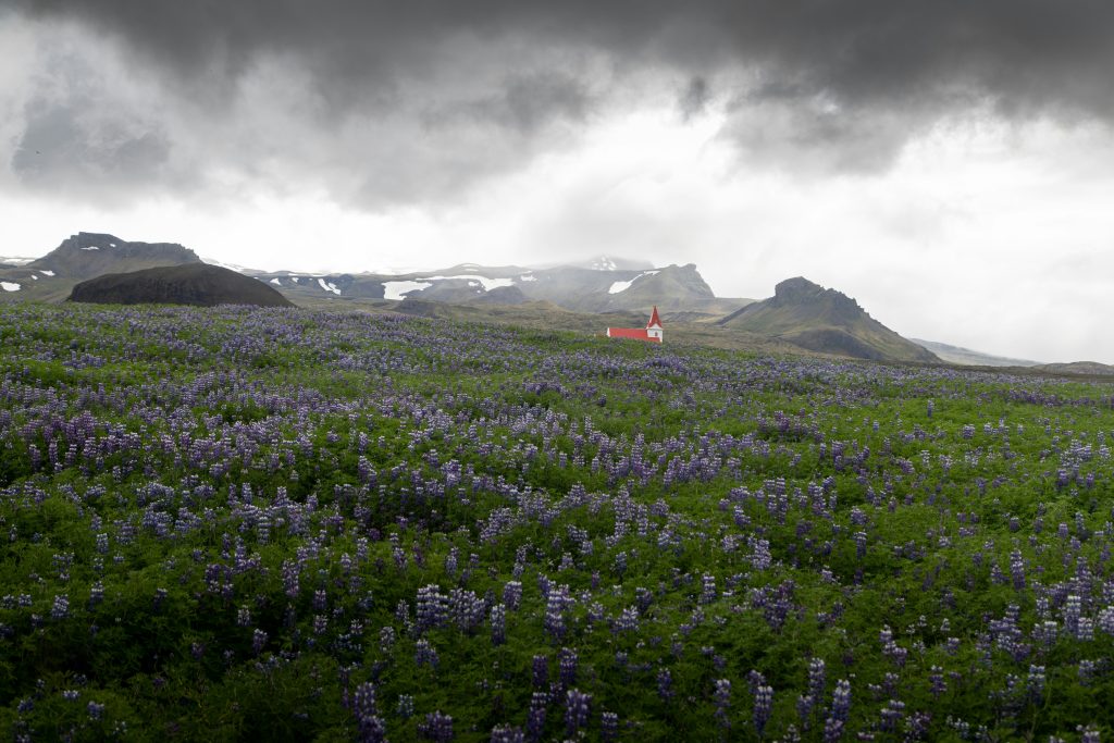 Iceland aerial landscape showing glaciers, volcanoes, and contrasting terrain